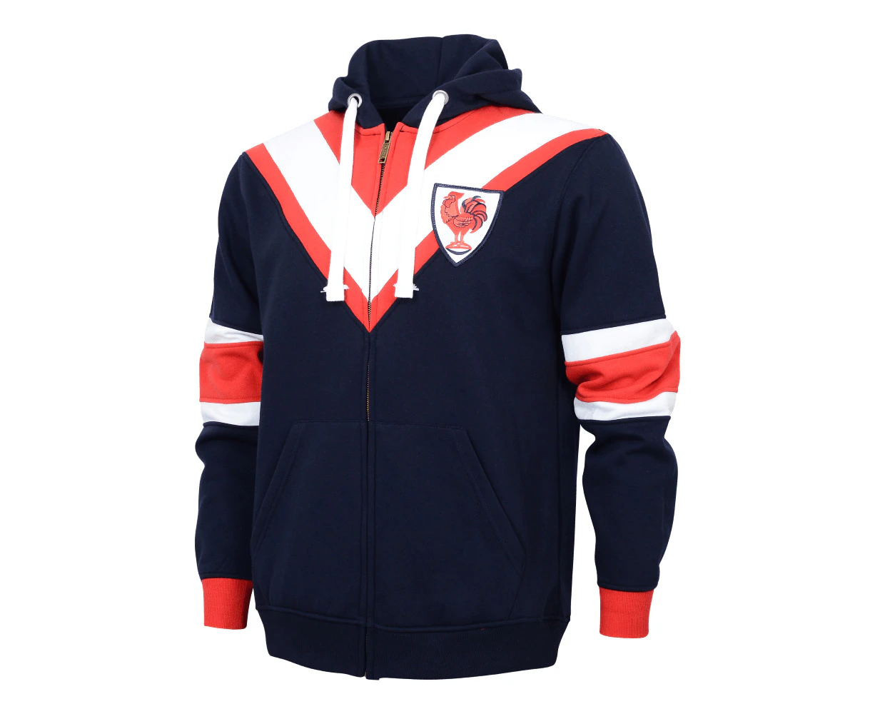 NRL Retro Zip Hoodie - Sydney Roosters - Full Zip - Fleece - Jacket