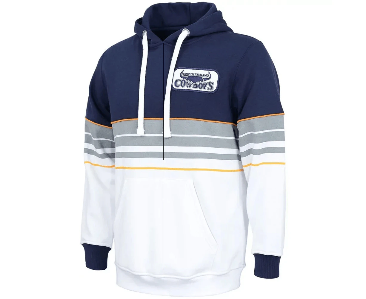 NRL Retro Zip Hoodie - North Queensland Cowboys - Full Zip - Fleece - Jacket