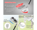 Costway Premium Ladies Golf Clubs Set Starters w/Bag 10 Pieces Alloy/Graphite Drive Red