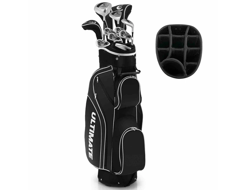 Costway Premium Ladies Golf Clubs Set Starters w/Bag 10 Pieces Alloy/Graphite Drive Black