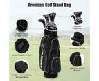 Costway Premium Ladies Golf Clubs Set Starters w/Bag 10 Pieces Alloy/Graphite Drive Black