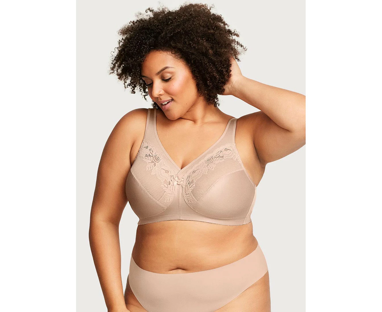 Glamorise: Magic Lift Minimizer Bra  Cafe