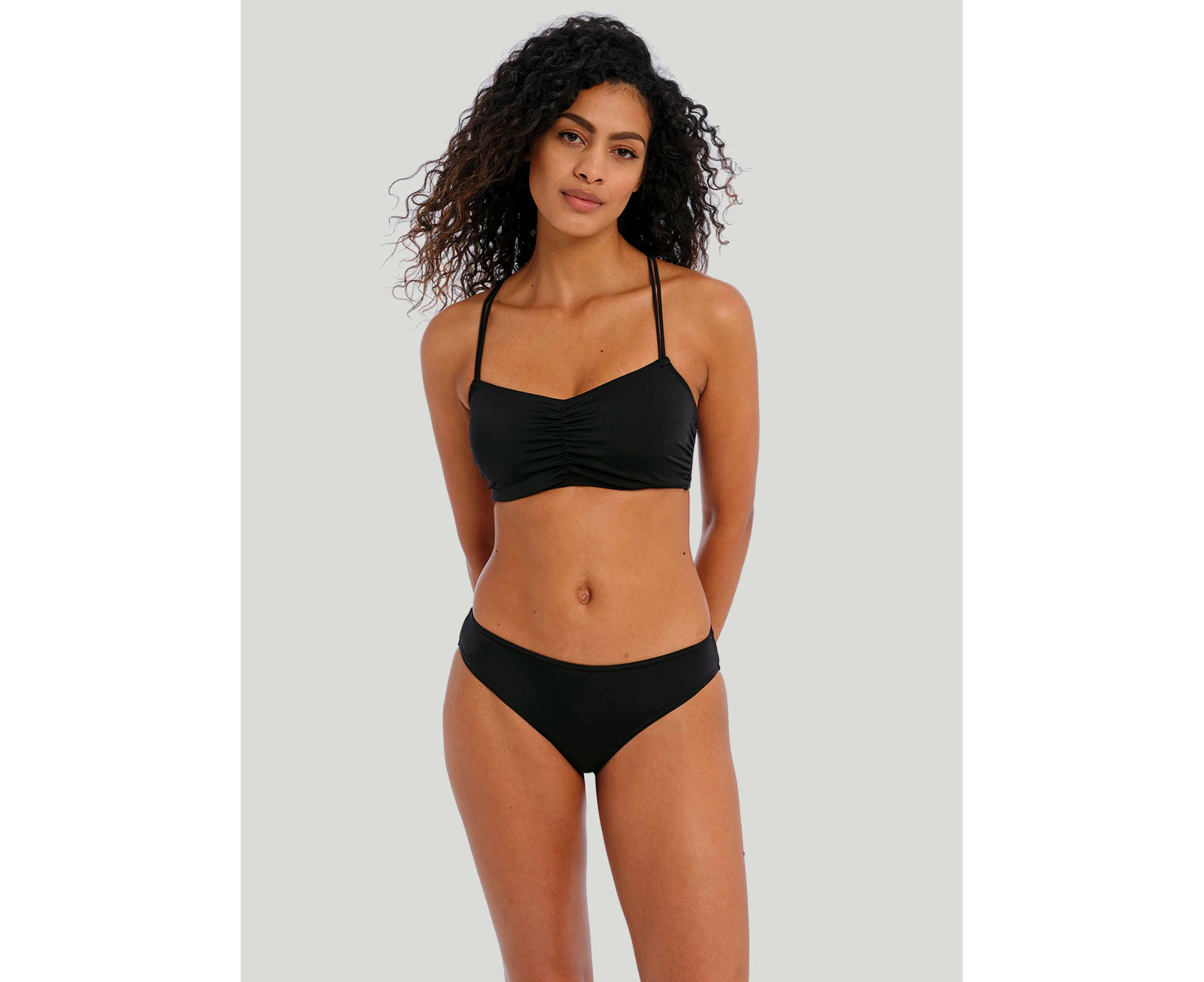 Freya Swimwear: Jewel Cove Bralette Bikini Top  Plain Black