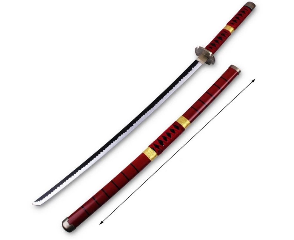 One Piece Zoro Roronoa Sandai Kitetsu Wooden Sword Anime Costume Cosplay Prop 104cm