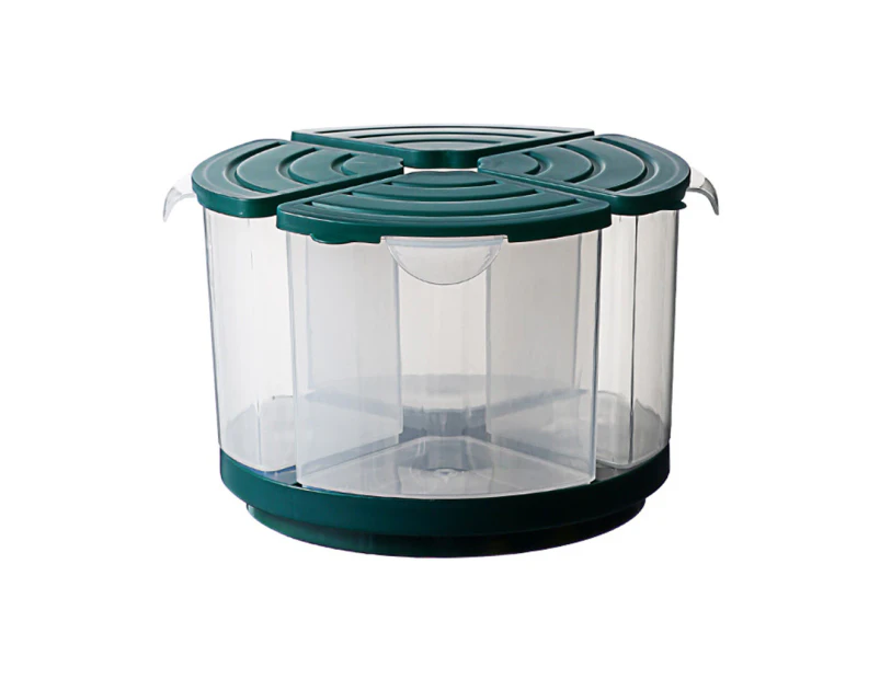 Simple Style Grain Container Clear Kitchen Food Storage Can Home Dorm Supply - Dark green