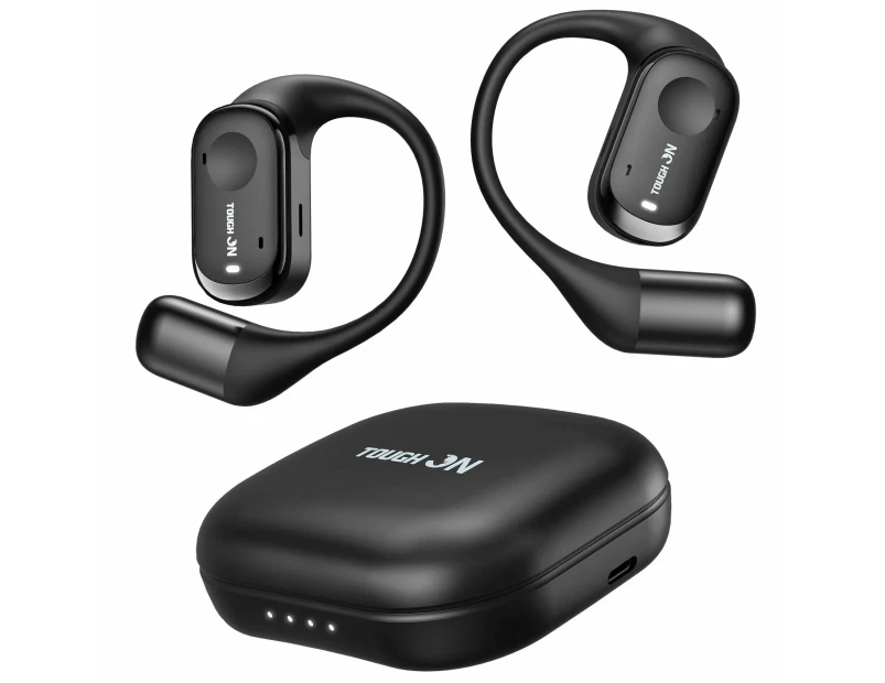 Tough On True Open Ear Earbuds OpenPlus Wireless Bluetooth 5.3 Headphones - Black