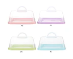 Portable Plastic Square Cake Box Cupcake Dessert Container for Case Handheld for Carrier Wedding Birthday Kitchen Supplies - Purple