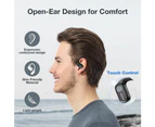 Tough On True Open Ear Earbuds OpenPlus Wireless Bluetooth 5.3 Headphones - Black