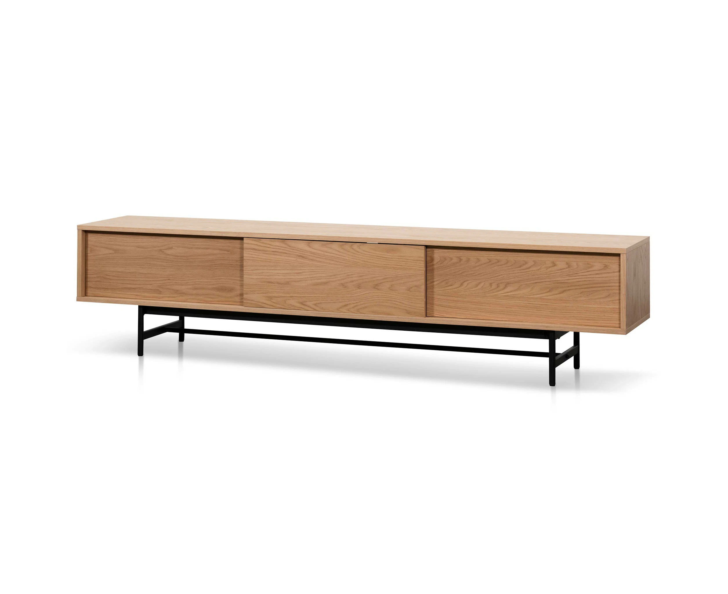 Christie 2.1m Wooden Entertainment TV Unit - Natural