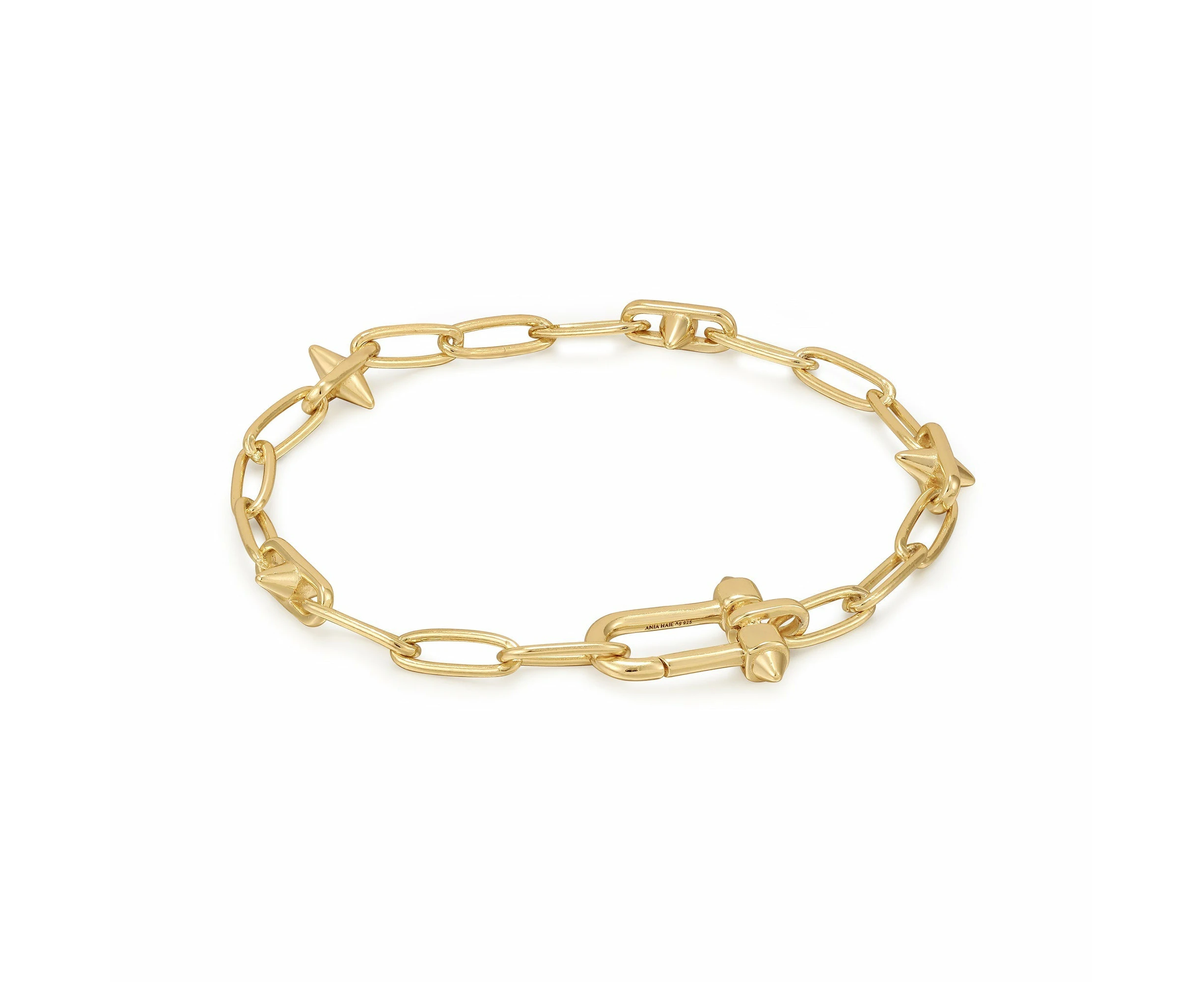 Ania Haie Gold Stud Link Charm Bracelet