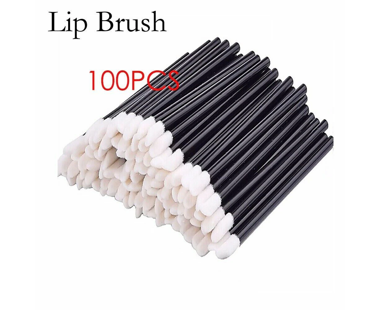 100 pcs Disposable Lip Brush Lip Wands Gloss Lipstick Applicator Brushes