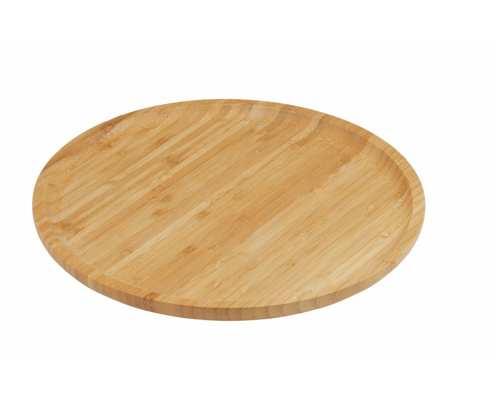 Bamboo Lazy Susan Natural Dining Kitchen Tableware Cheeseboard Gift Home 33cm