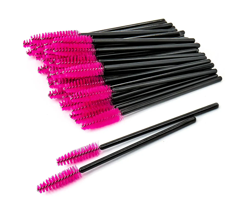 100pcs Disposable Mascara Wands Eyelash Brush Applicator Extension Spoolies