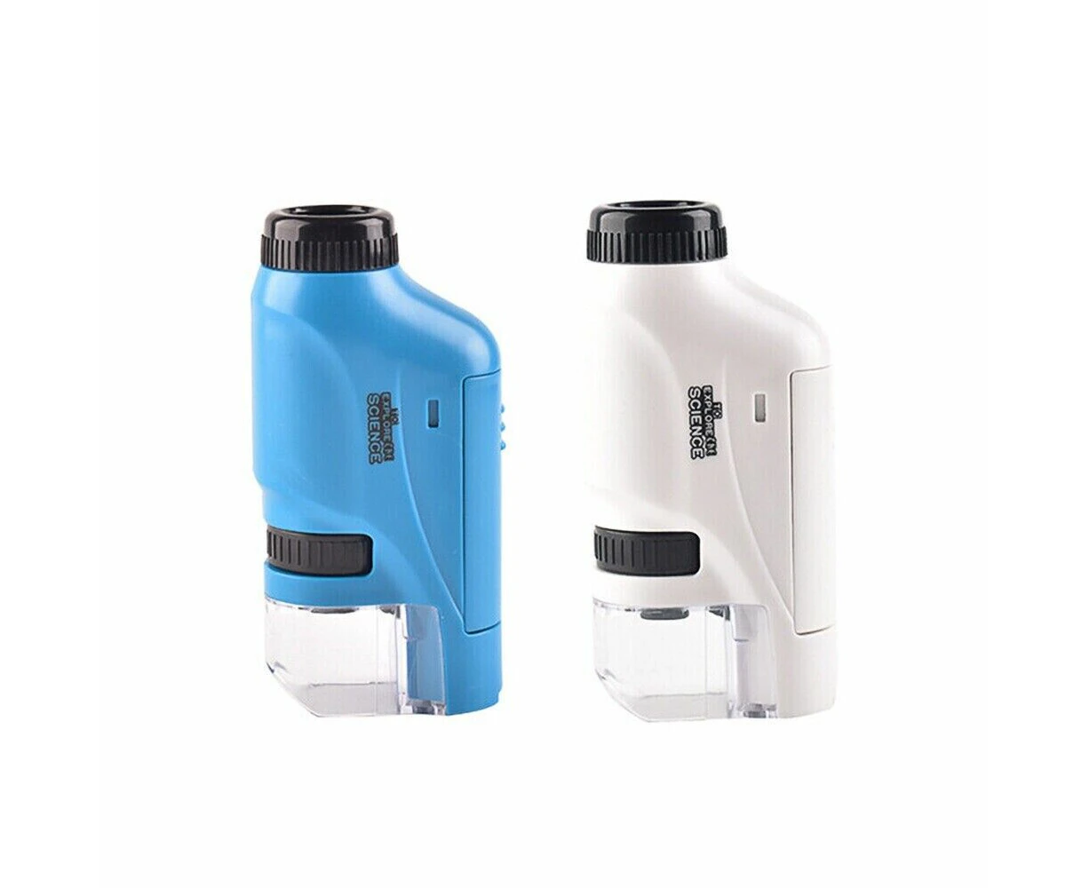 2x Kids Pocket Microscope 60X-120X Handheld Magnification Lens LED Lighted Asst