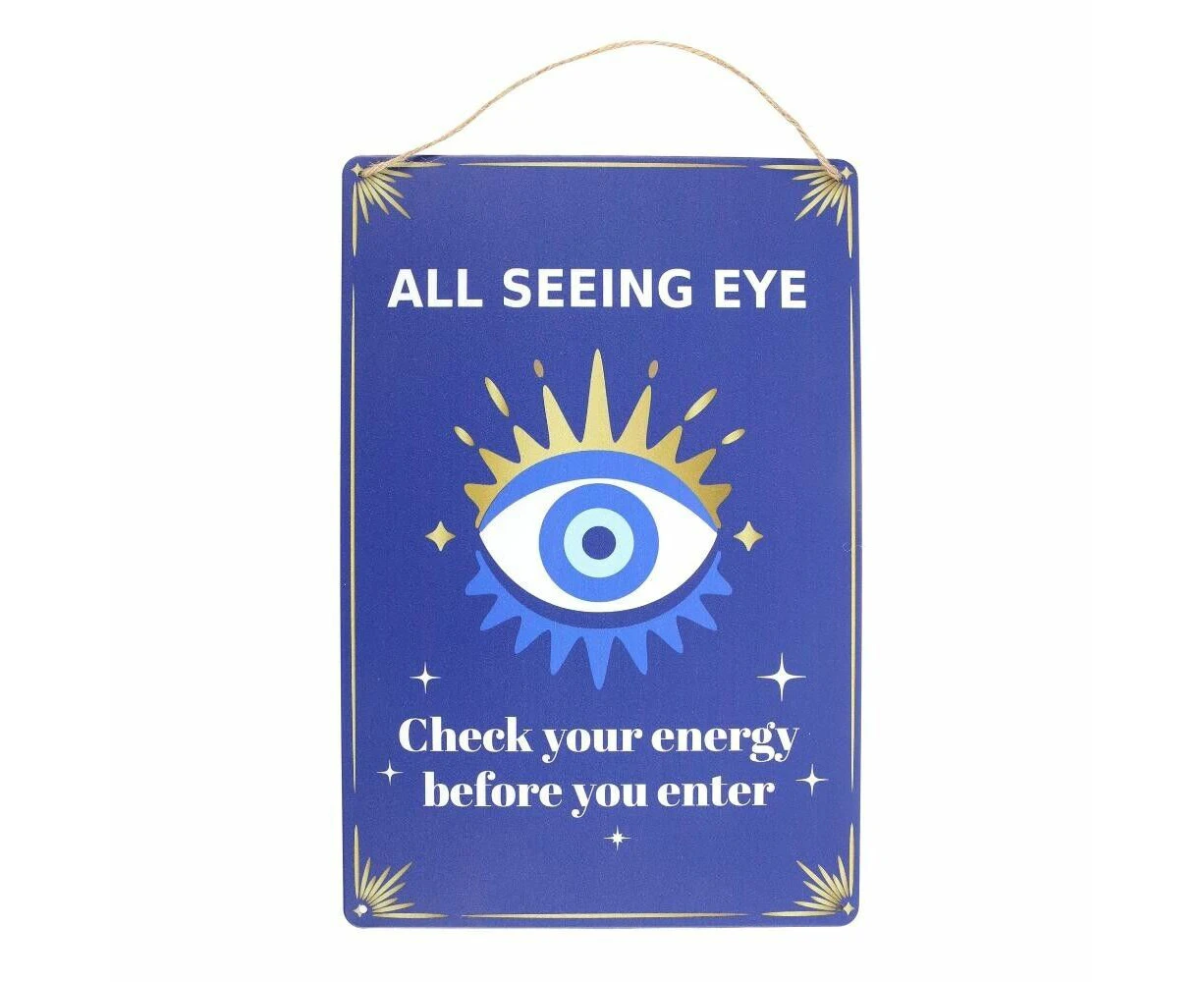 All Seeing Eye Metal Sign Home Signs Hanging Sign Wall Decor protection