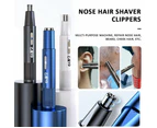 Remover Nose Ear Clipper Hair Trimmer Eyebrow Electric Men Rechargeable Blue