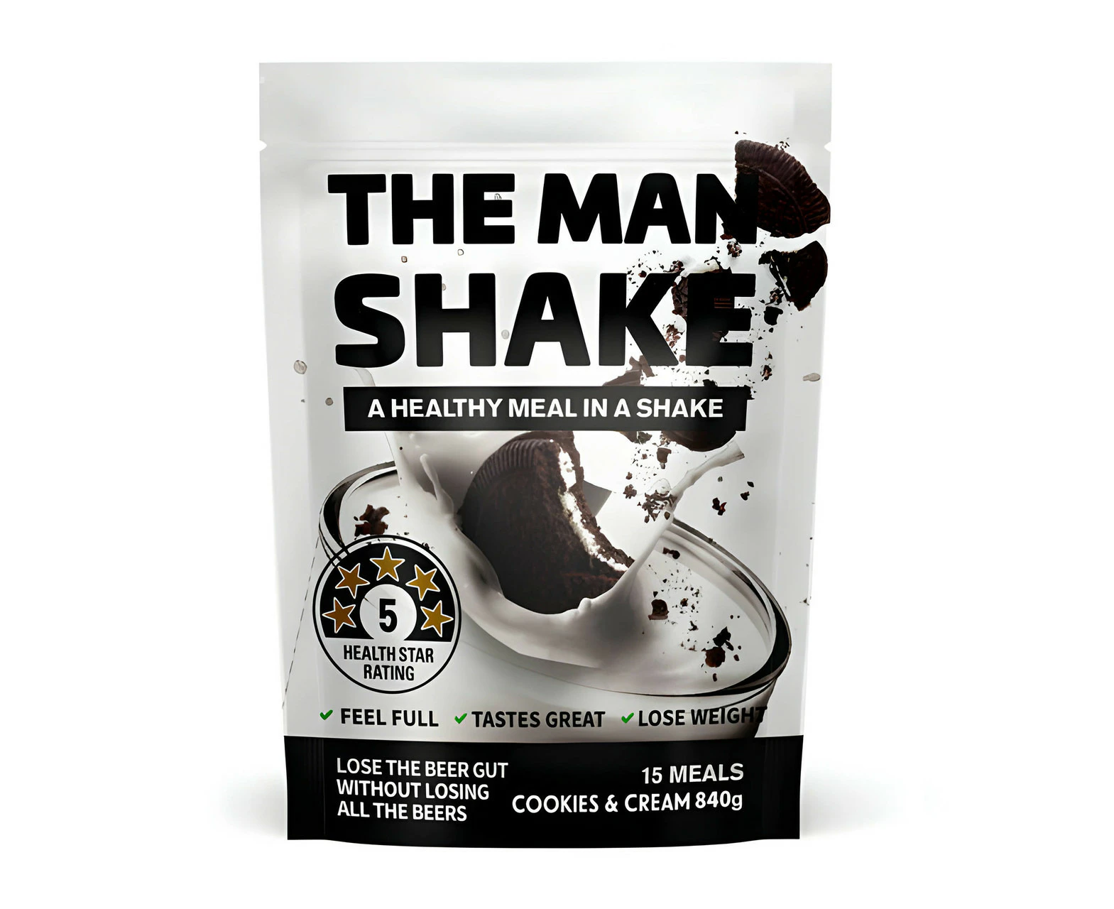 The Man Shake Cookies & Cream Flavour 840g