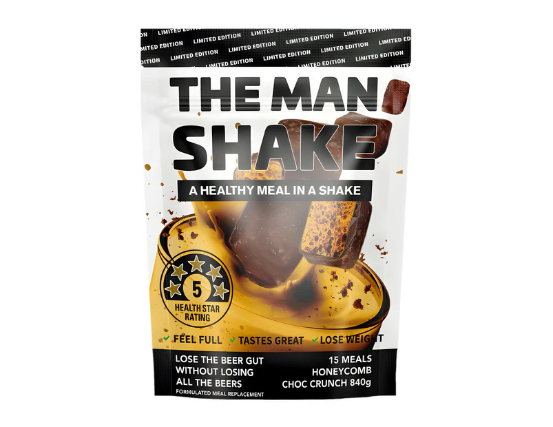 The Man Shake Choc Honeycomb Flavour 840g