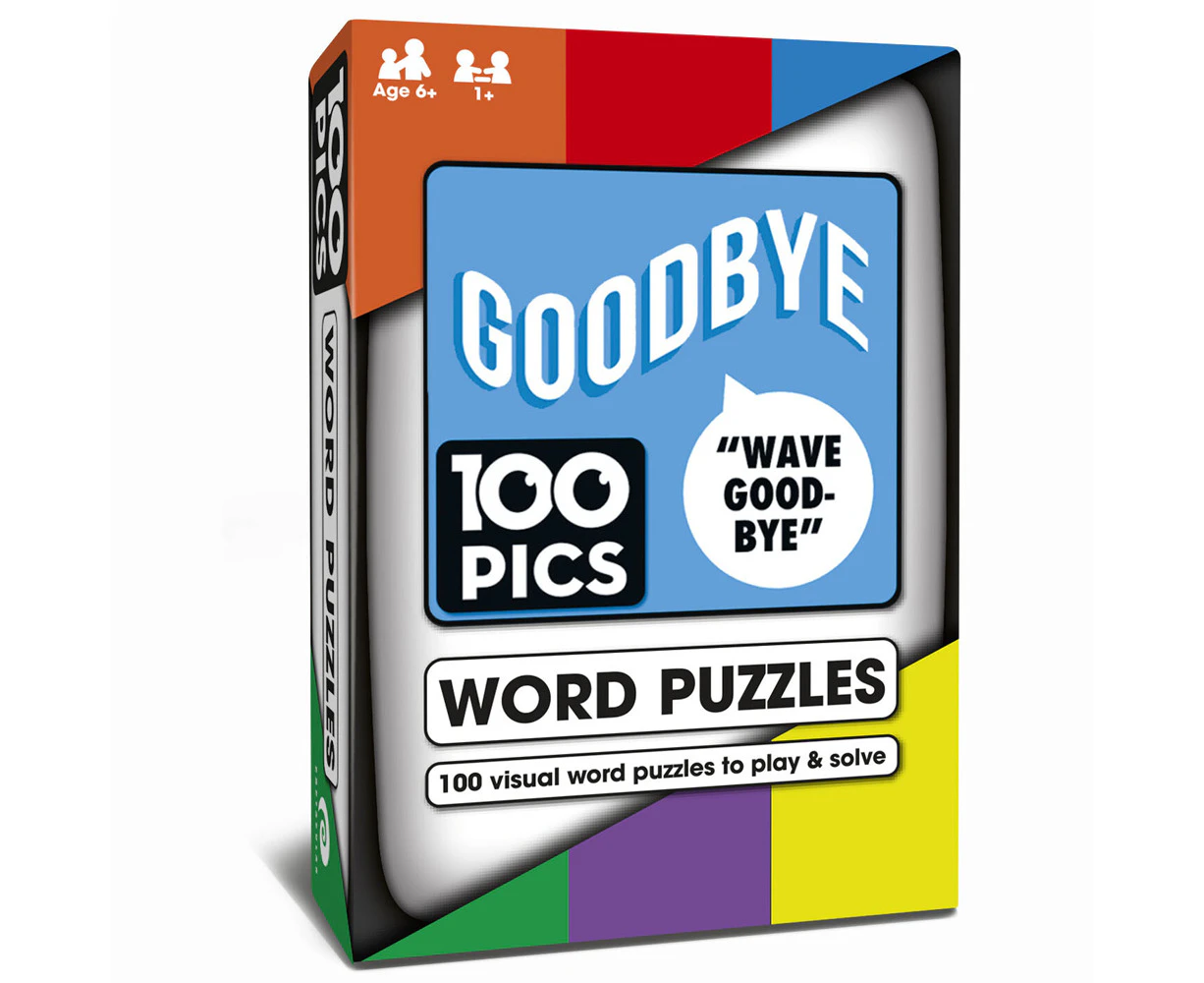 Poptacular 100 Pics Quizz Word Puzzles Flash Card Game Party Play Set 6y+