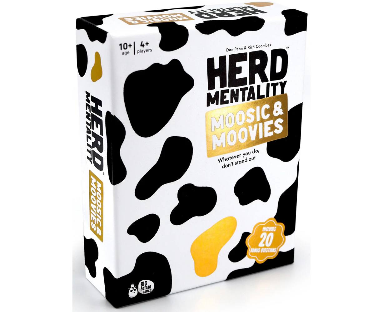 Big Potato Herd Mentality: Moosic & Moovies Quiz Play Card Game Playset 10y+