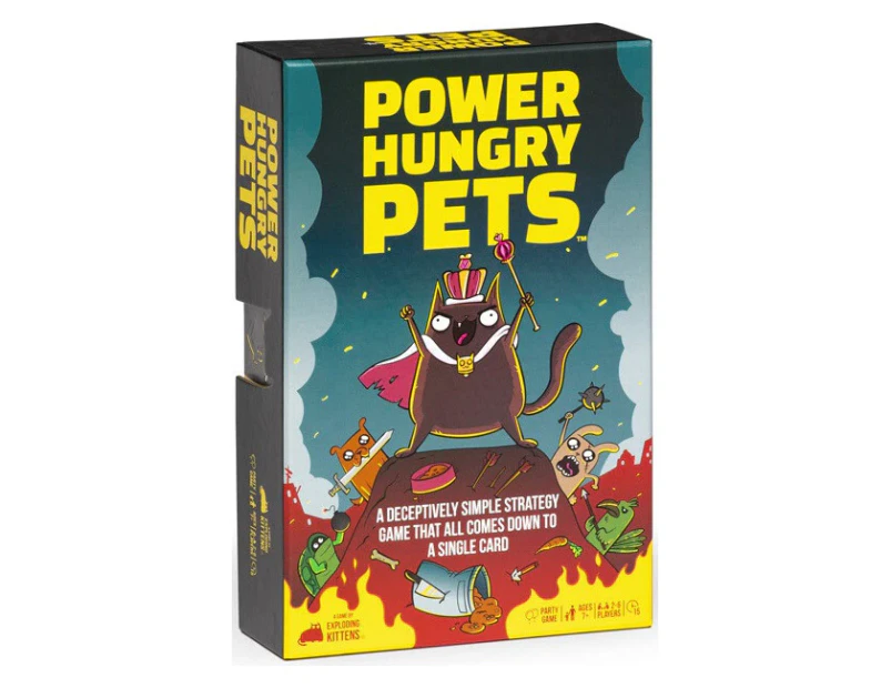 Exploding Kittens Power Hungry Pets Strategy Party Card Game 2-6 Players 7y+