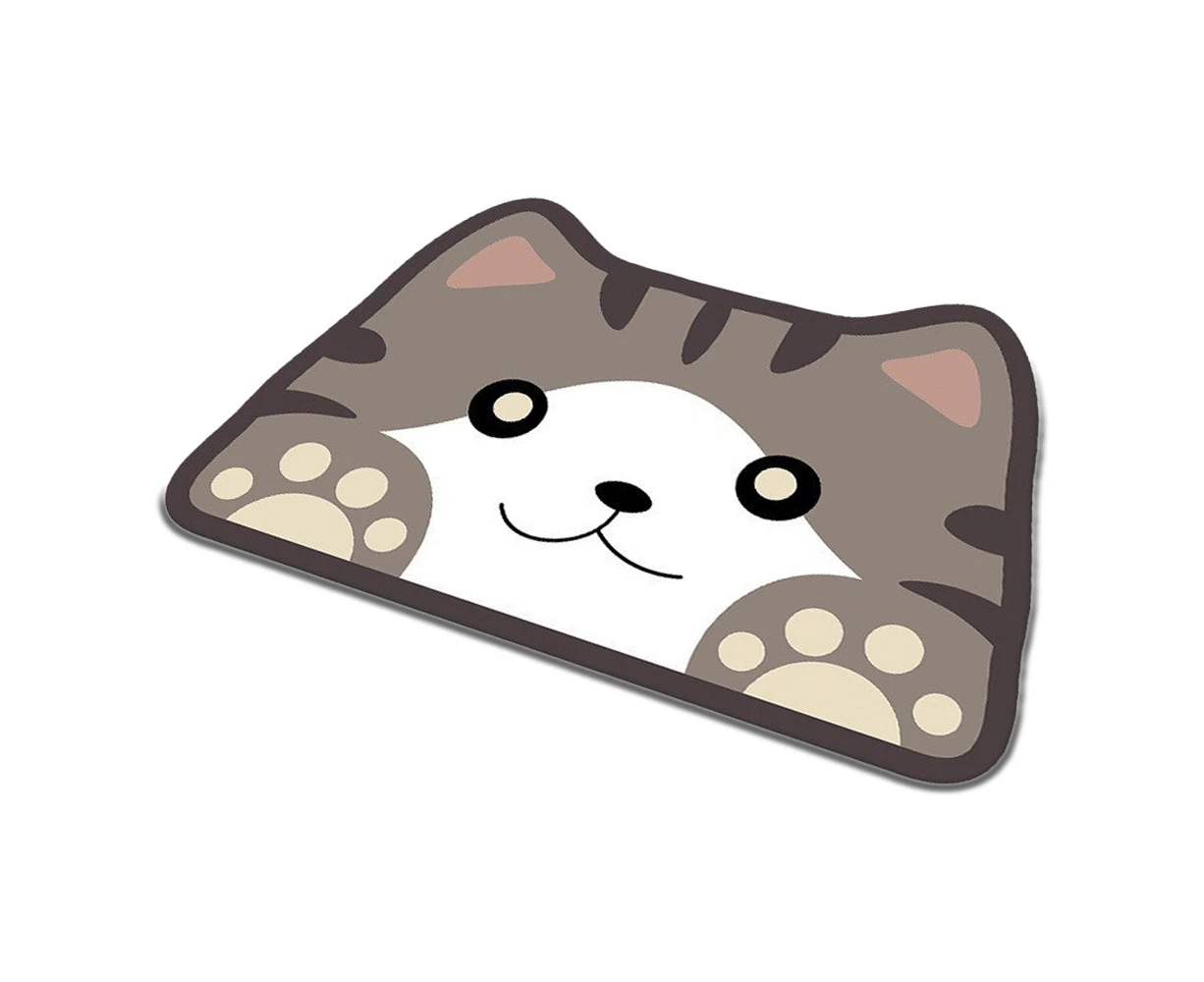 Cartoon cute pet crystal velvet bedroom toilet floor mat living room coffee table blanket dust-proof and dirt-resistant absorbent mat