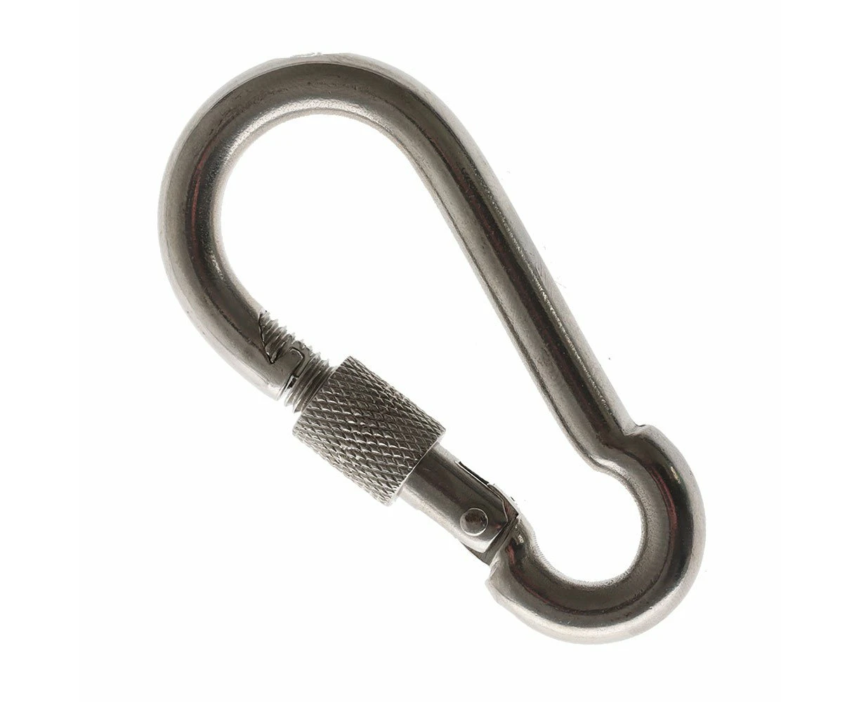 316 Stainless Steel Carabiner Hook 8mm with Thread Lock