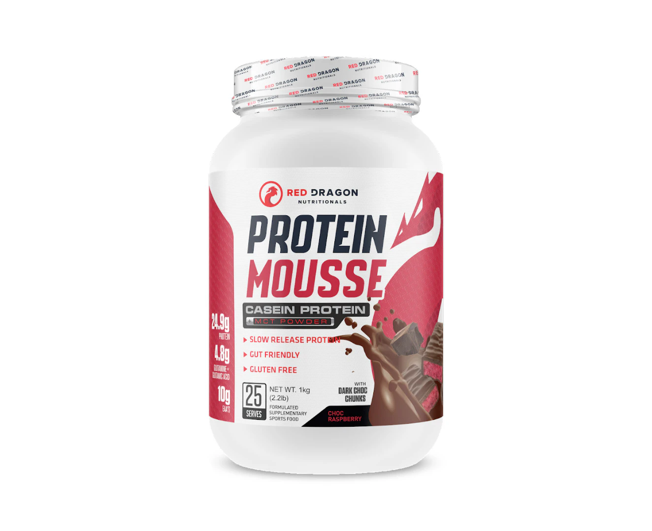 RED DRAGON Protein Mousse - Casein Protein | 7 FLAVOURS - Choc Raspberry