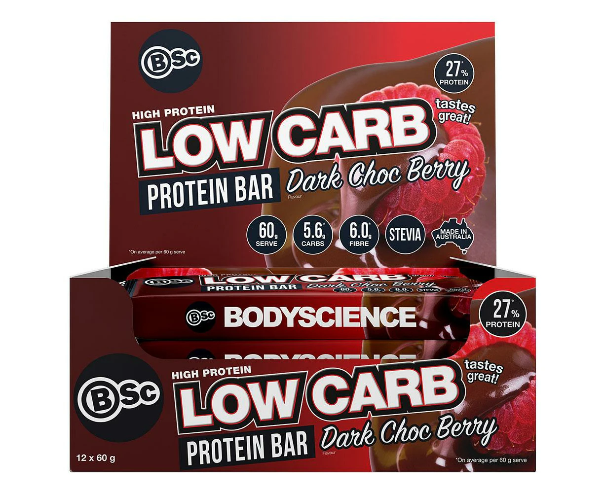 Body Science BSc High Protein Low Carb Bar - Dark Choc Berry