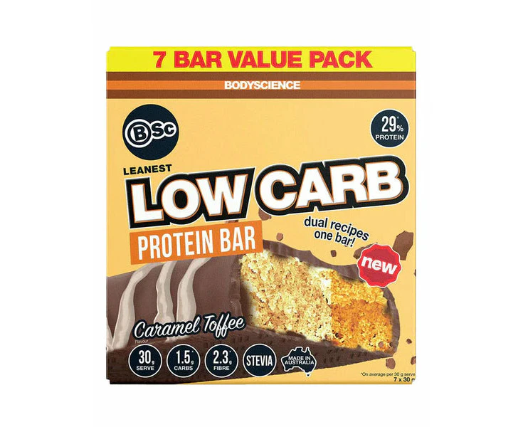 BSc | Leanest Low Carb Protein Bar By Bodyscience - Caramel Toffee