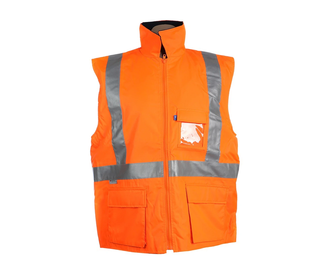 WS WORKWEAR Men's Hi-Vis Boston Safety Vest with Reflective Tape | Orange