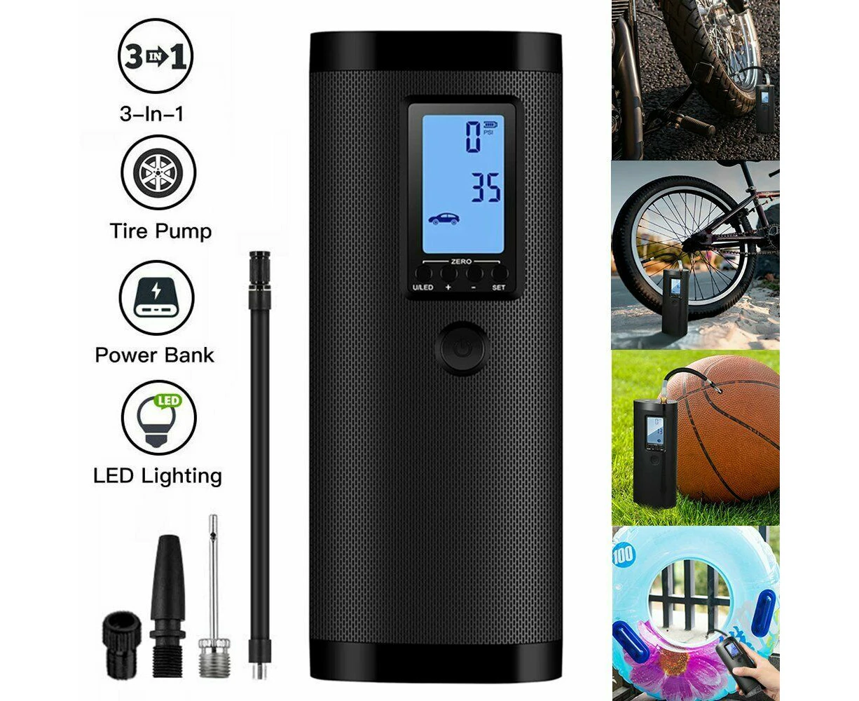 Rechargeable Electric Air Compressor Car Bicycle Inflator Tire Tyre Pump Portable