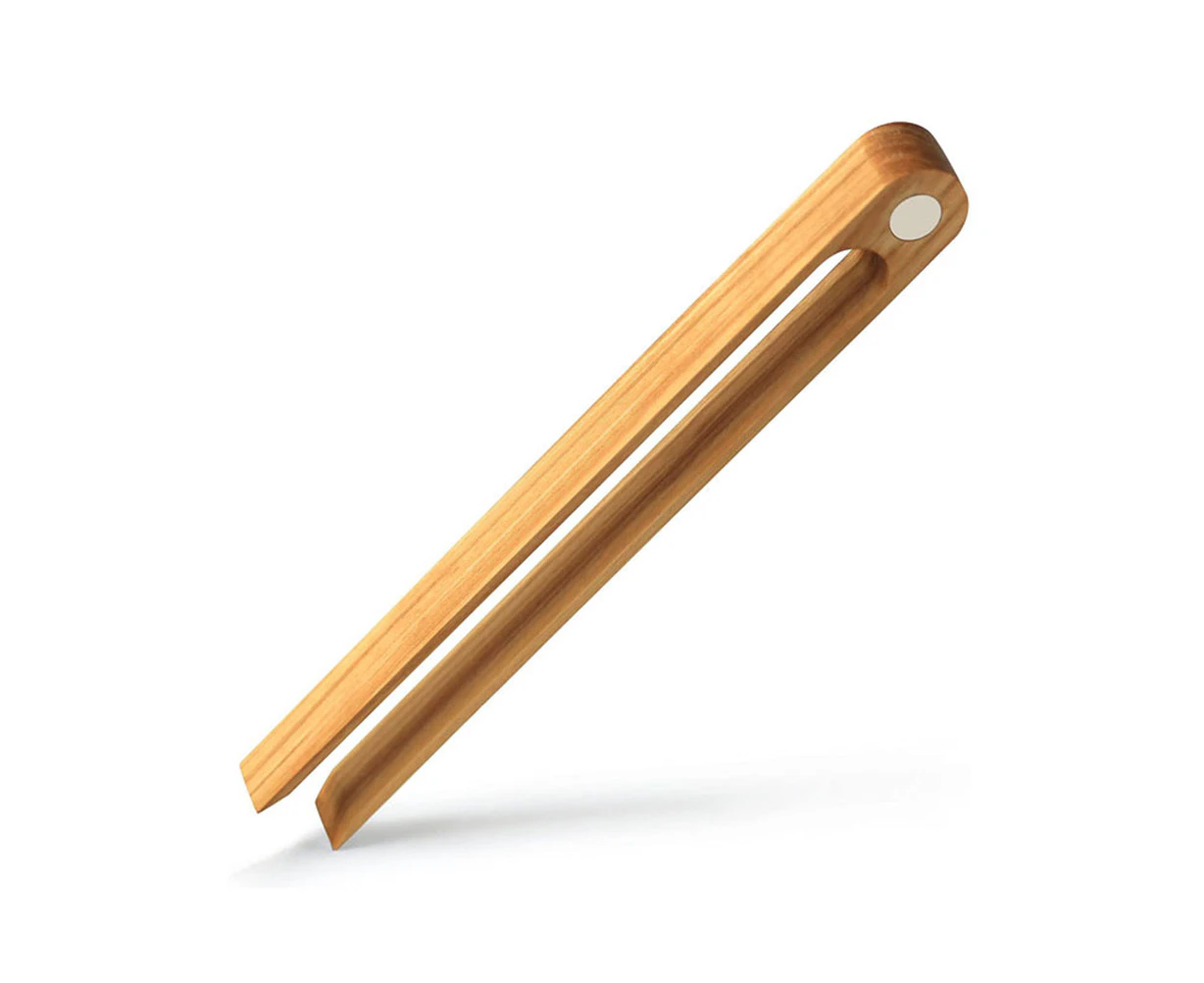 Magnetic Bamboo Toaster Tongs Kitchen Toast Tongs for Cooking Natural Bamboo Kitchen Utensils