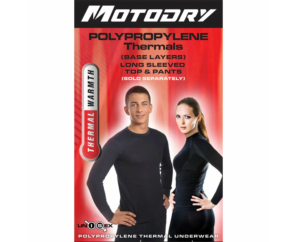 MotoDry Polypropylene Thermal Pants - Black/  L