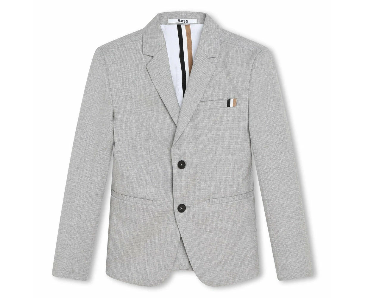 BOSS KIDSWEAR Chine Grey Suit Jacket