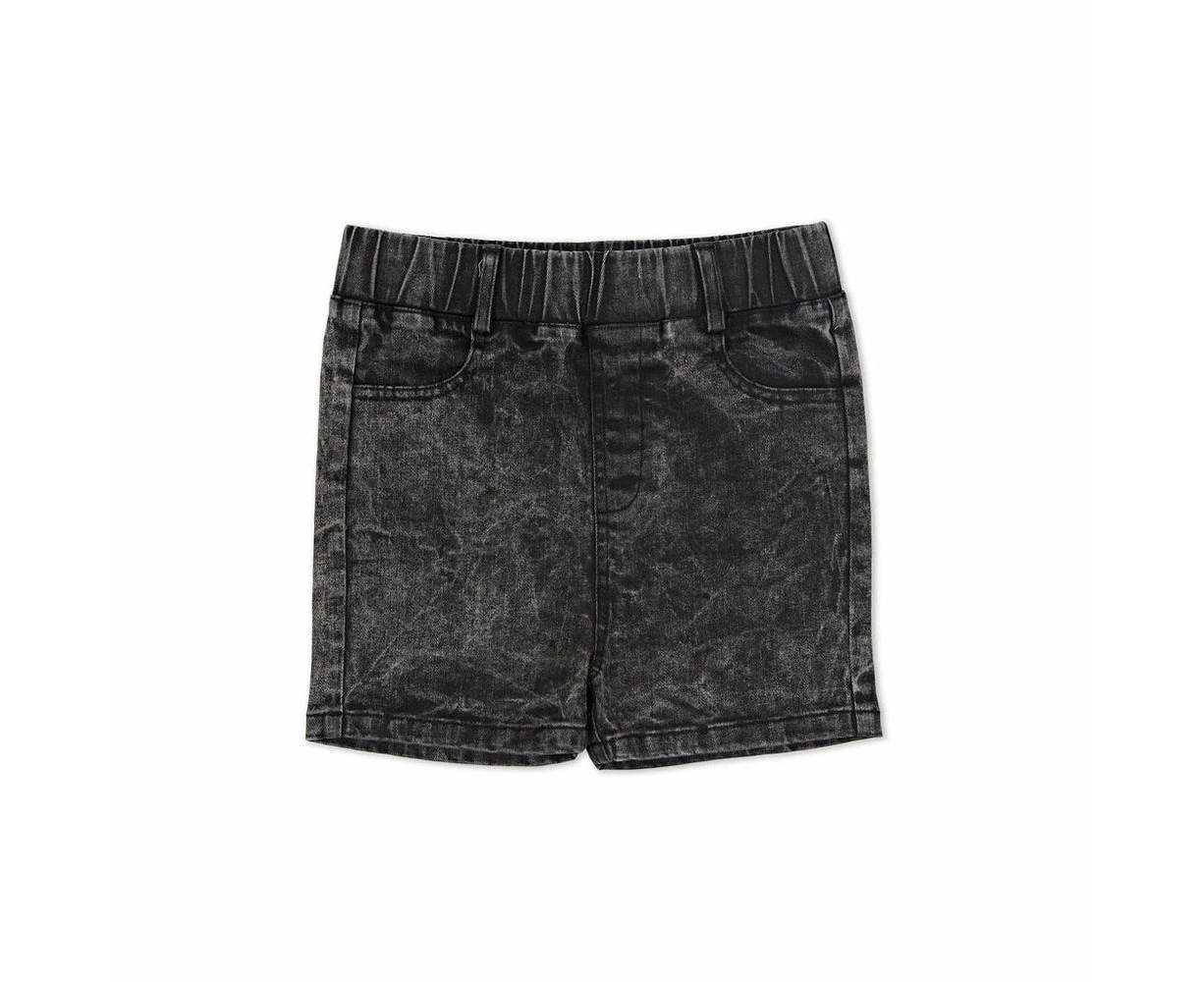 Kapow Kids Acid Black Denim Boys Shorts