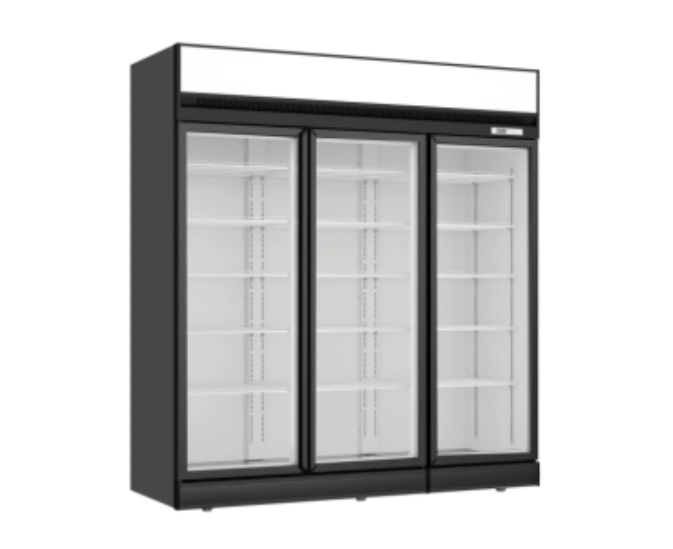 Thermaster Black Upright Three Glass Door Freezer Lg 1563df