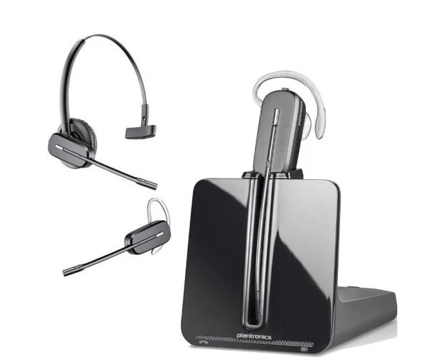 Plantronics (Poly) CS540 DECT Wireless Headset Plus Charging Base  Convertible Over Ear Head Options  Up To 100M Range  One Touch Easy Answer