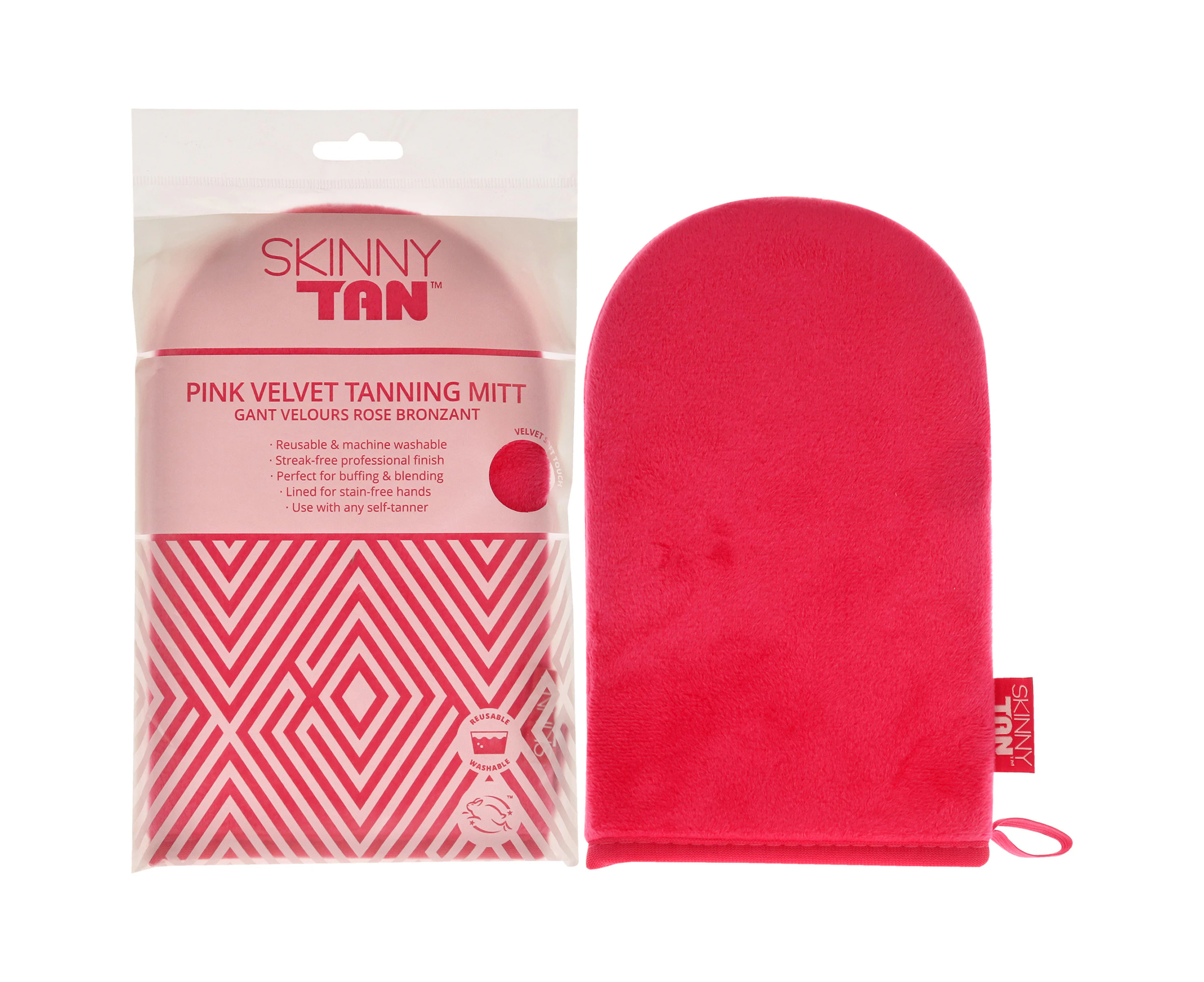 Pink Velvet Tanning Mitt by Skinny Tan for Women - 1 Pc Applicator