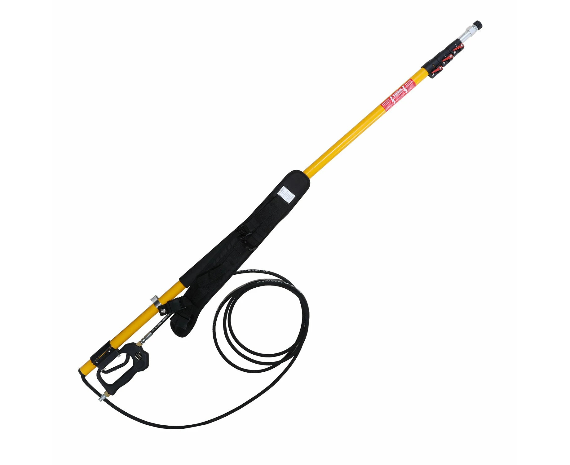 2M-7.3M High Pressure Lance Telescopic Extension Pole Wand 4000 PSI Industrial