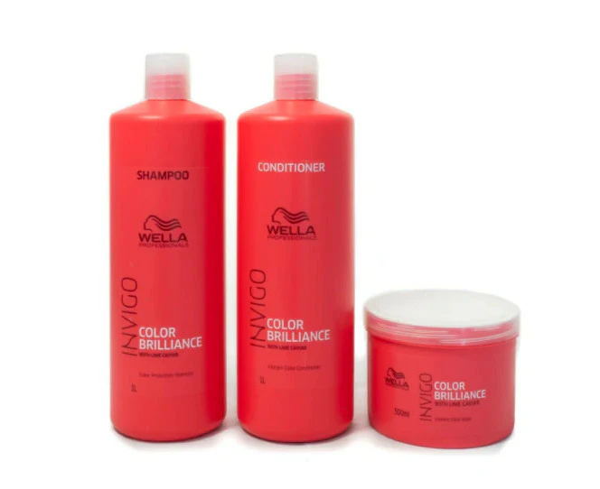 Wella Invigo Color Brilliance Shampoo And Conditioner 1000ml + 500 Mask