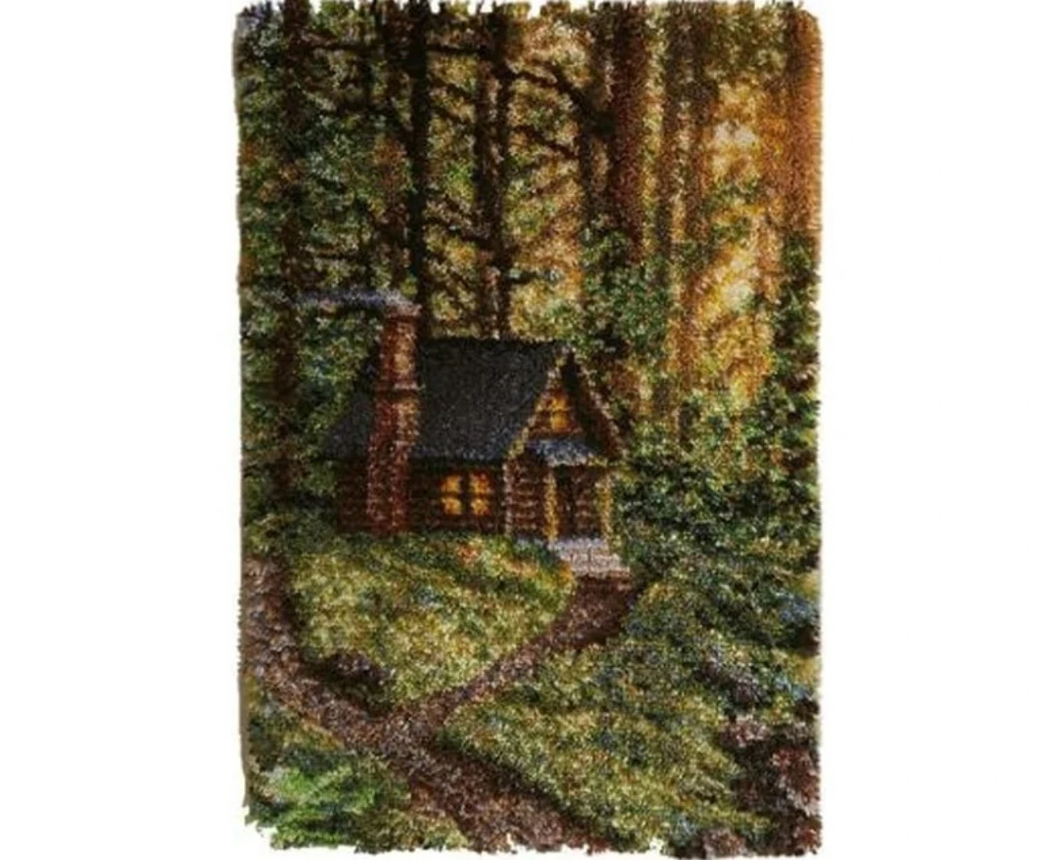 Cottage | Rug Making Latch Hooking Kit 87x61cm Blank Canvas