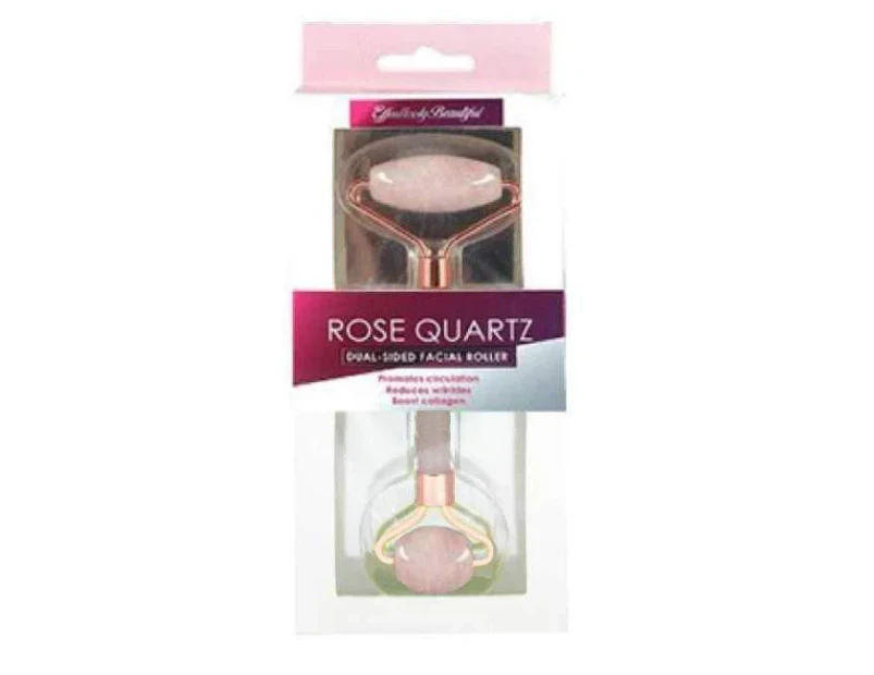 SwissCare Dual-Sided Facial Roller - Rose Quartz