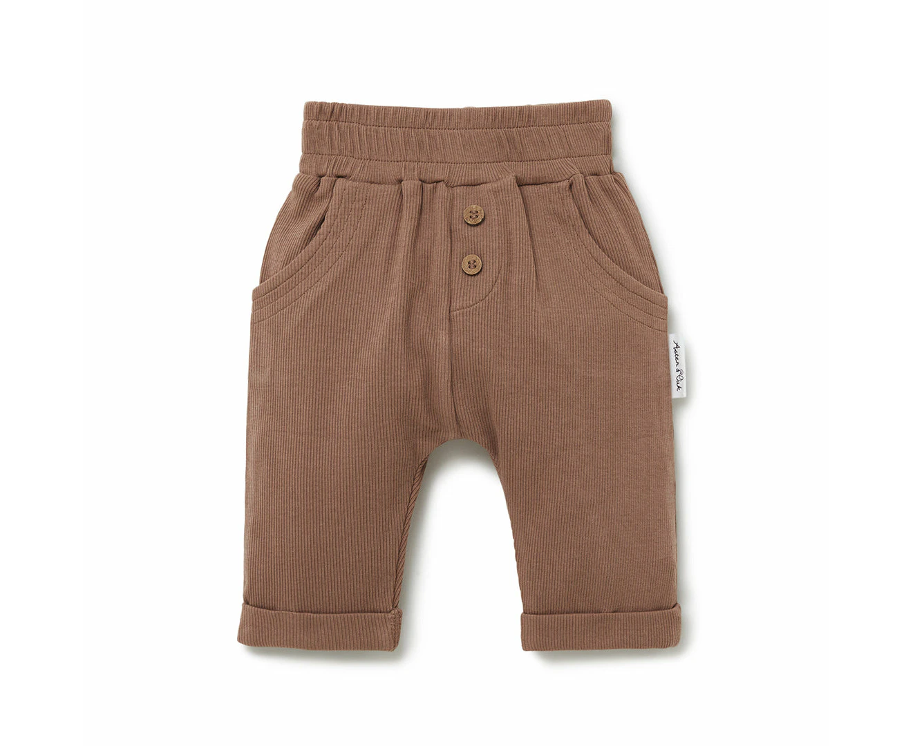 Aster and Oak Cocoa Rib Slouch Pants