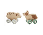 Kaper Kidz EcoWheels Farm Movers Sheep & Dog Kids/Childrens Wooden Toy 12m+