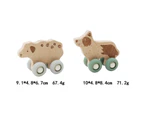 Kaper Kidz EcoWheels Farm Movers Sheep & Dog Kids/Childrens Wooden Toy 12m+