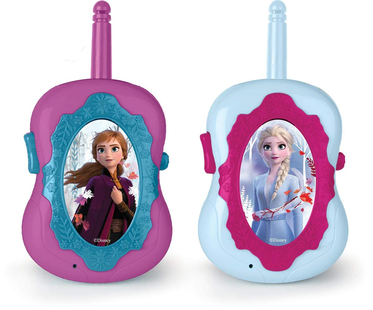 Disney Frozen Walkie Talkie - THE QUEEN OF SNOW, Anna and Elsa characters - 100m Range, Dolls and Accessories, ON/OFF Light Indicators, Multicolor