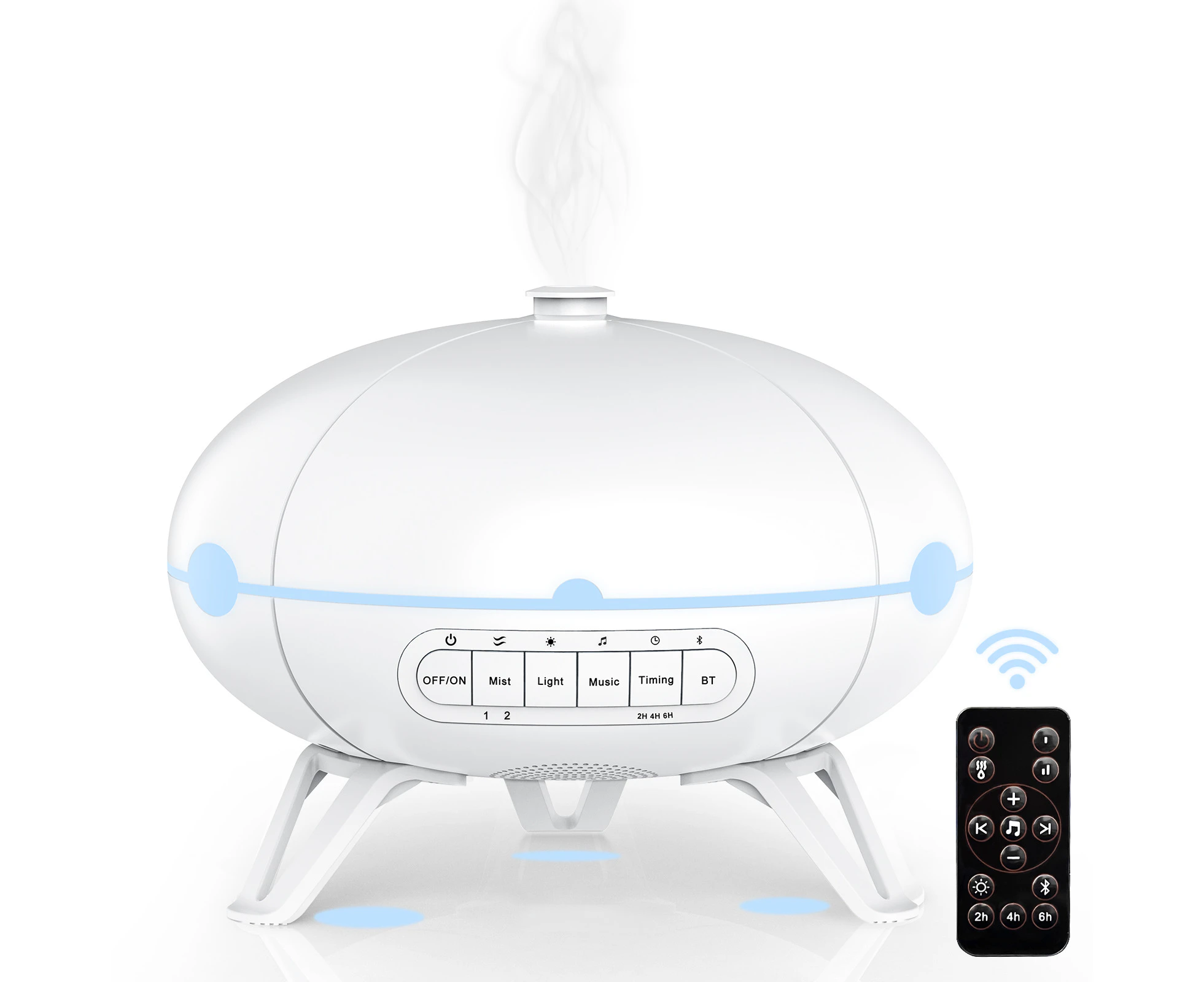 350ml aromatherapy diffuser with remote control, built-in 13 white noise songs, can soothe and help sleep, with timer, suitable for all occasions