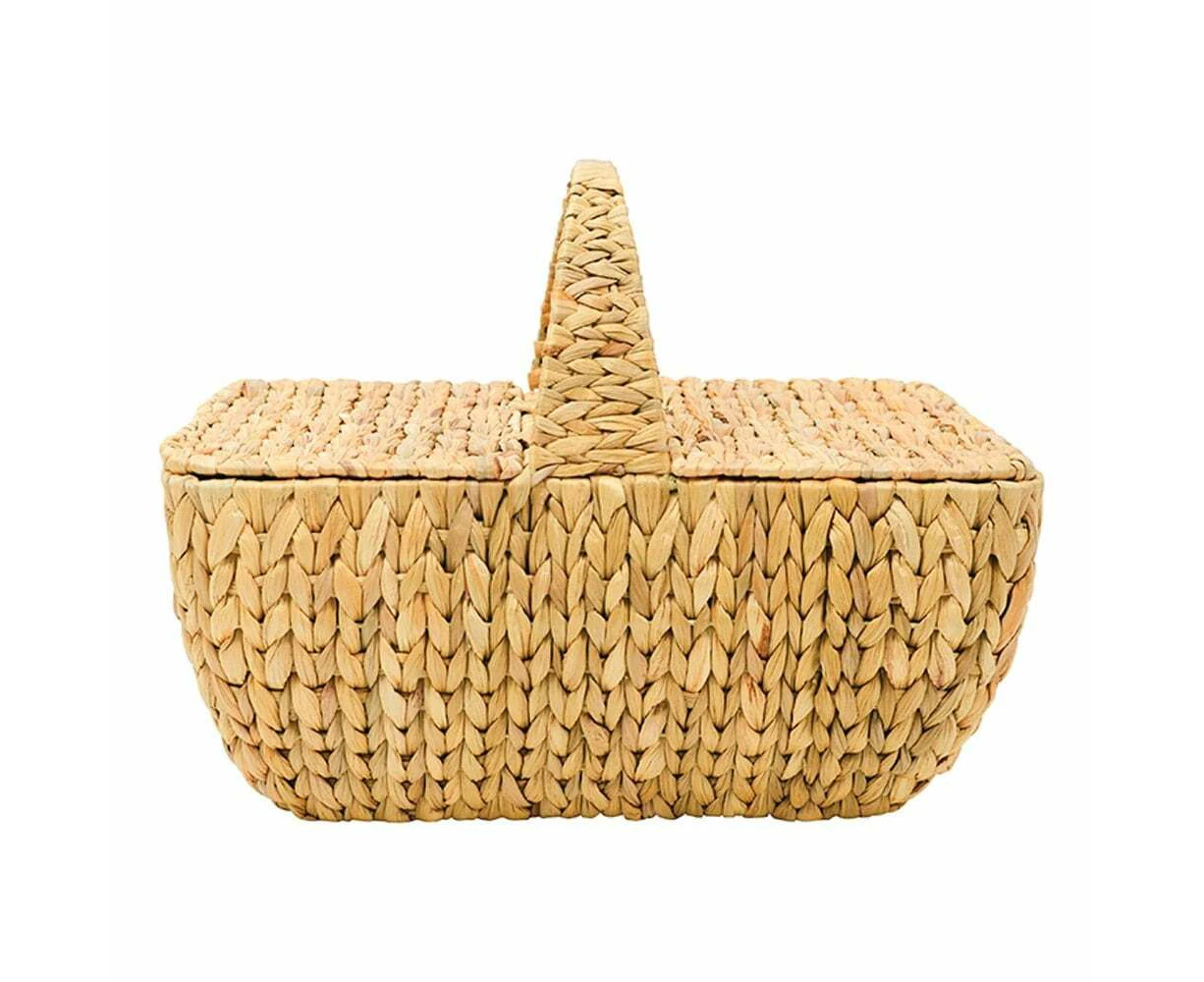 Annabel Trends Water Hyacinth 47x37cm Picnic Basket Storage Carrier Natural