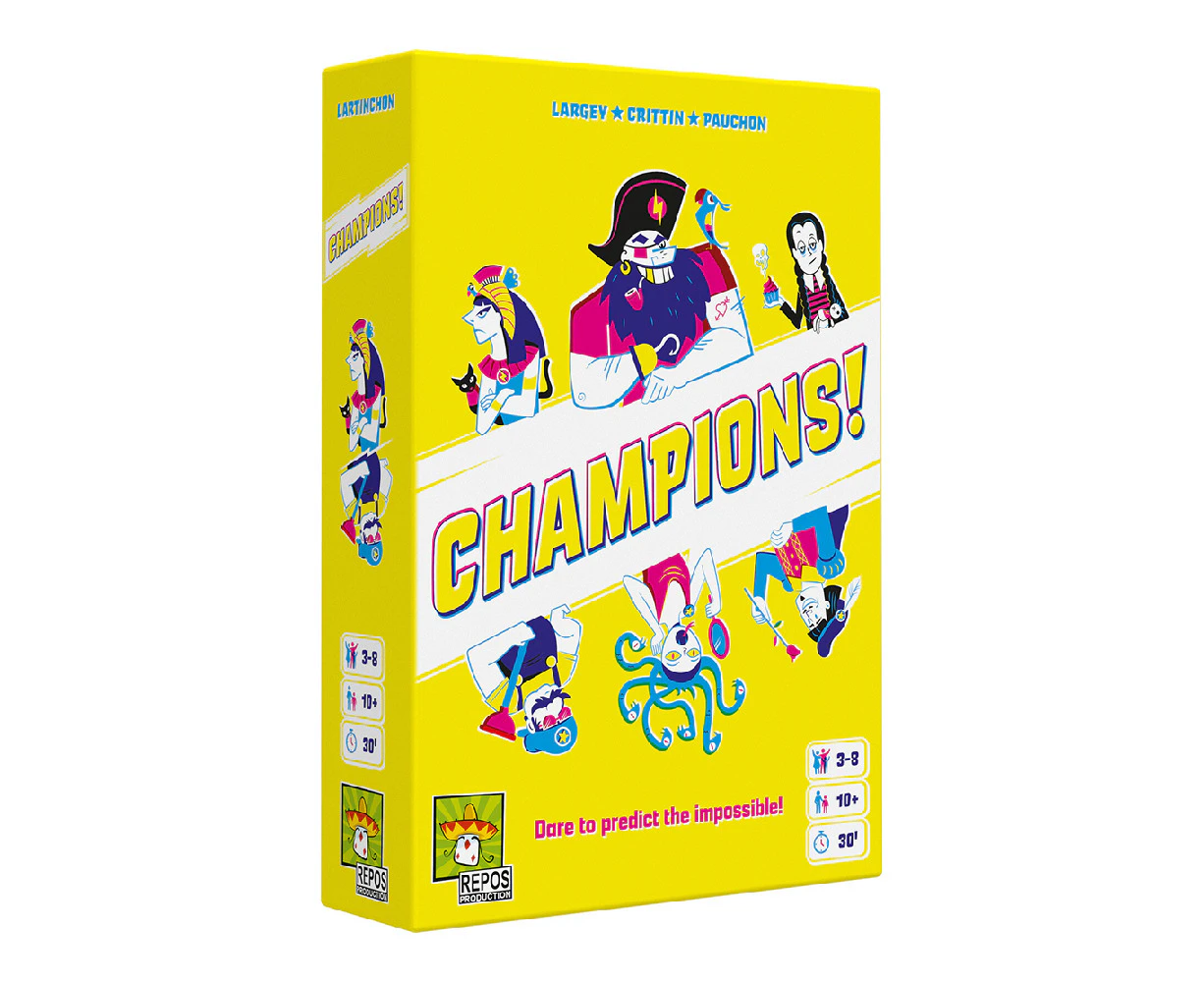 Repos Production Champions Family Party Card Game 3-8 Players Kids/Adult 10y+